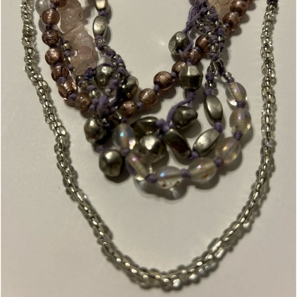 PIER 1 Long Layered Bead and  Crystal Necklace - Picture 2 of 7